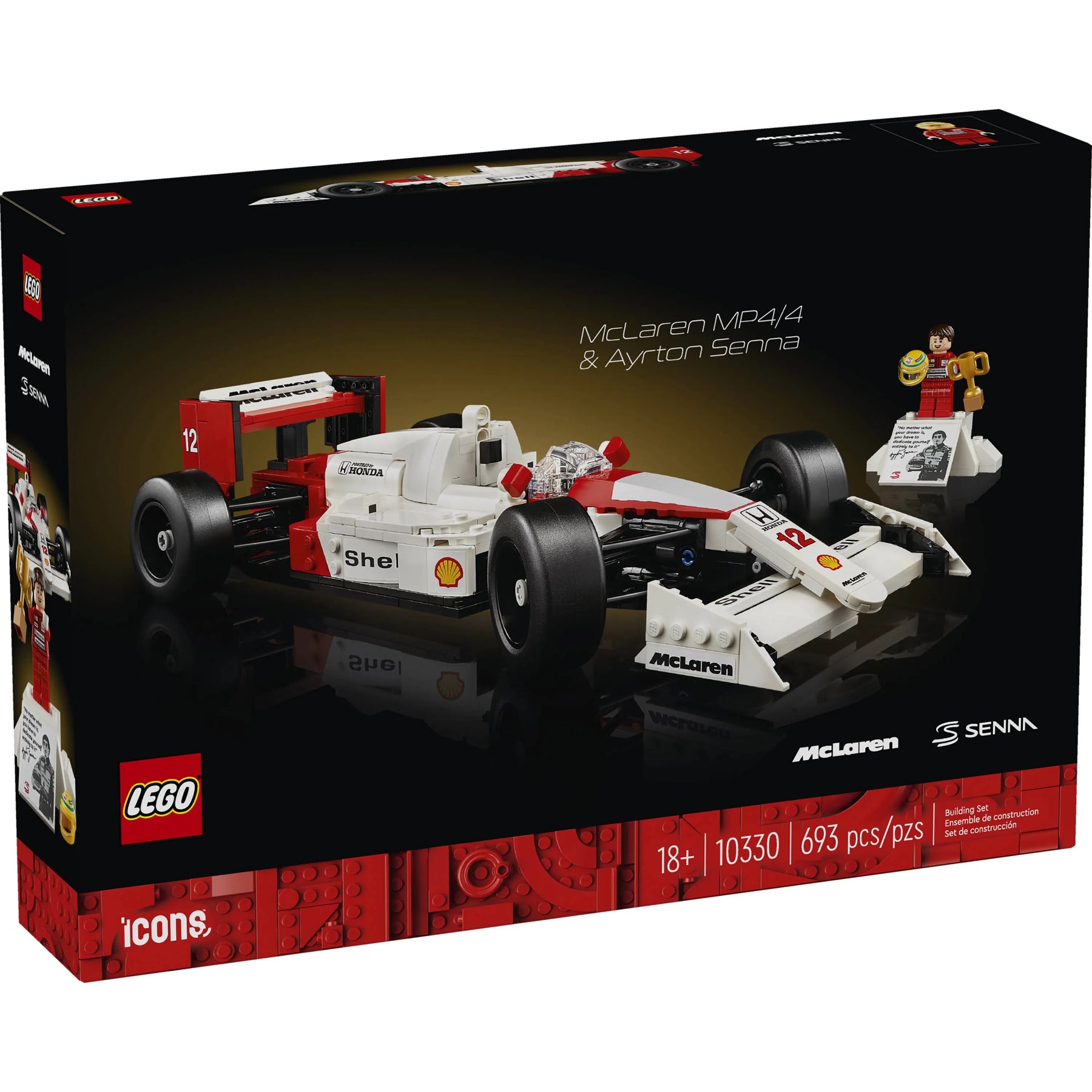LEGO Set Icons 10330 McLaren MP4/4 e Ayrton Senna 693 peças