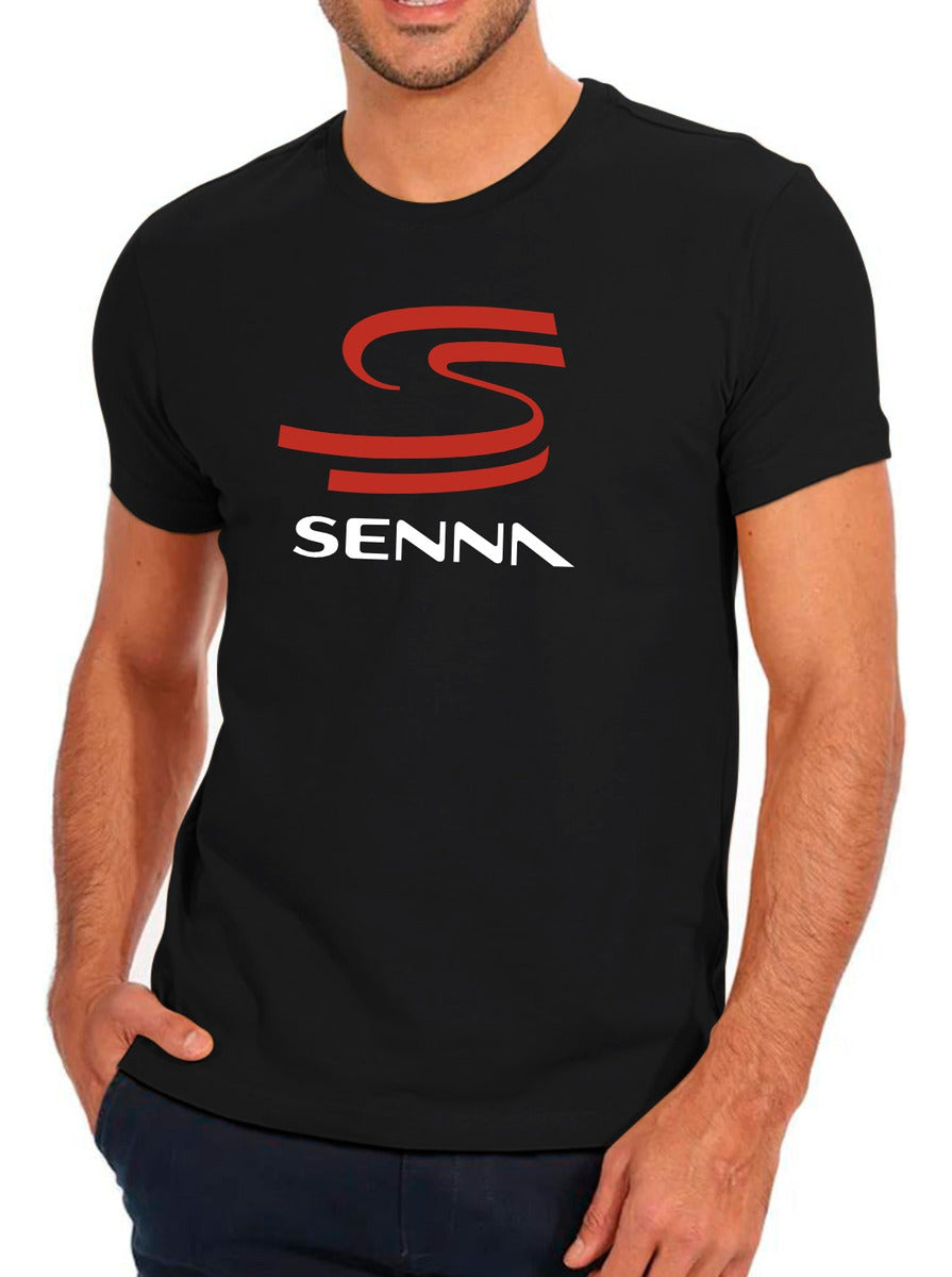 Camiseta Algodão Ayrton Senna Penteado 30.1 Slim Ref 1