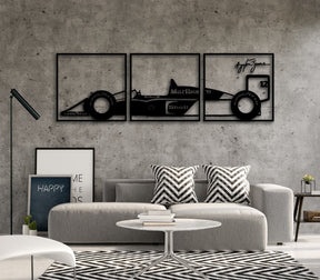 Quadro Formula 1 Carro Airton Senna 129cmx35cm