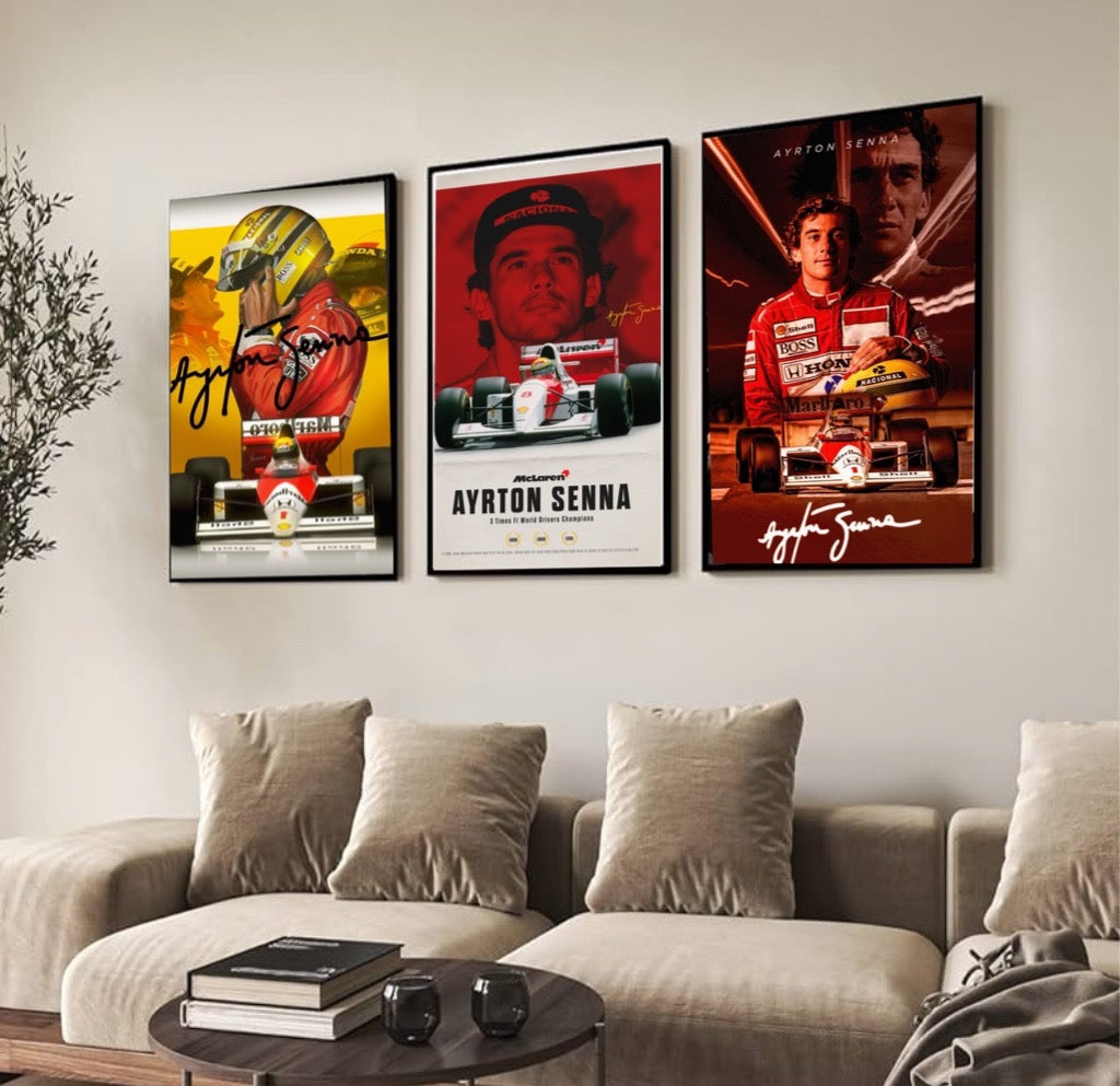 Quadro Decorativo Mosaico Campeão Ayrton Senna Formula 1