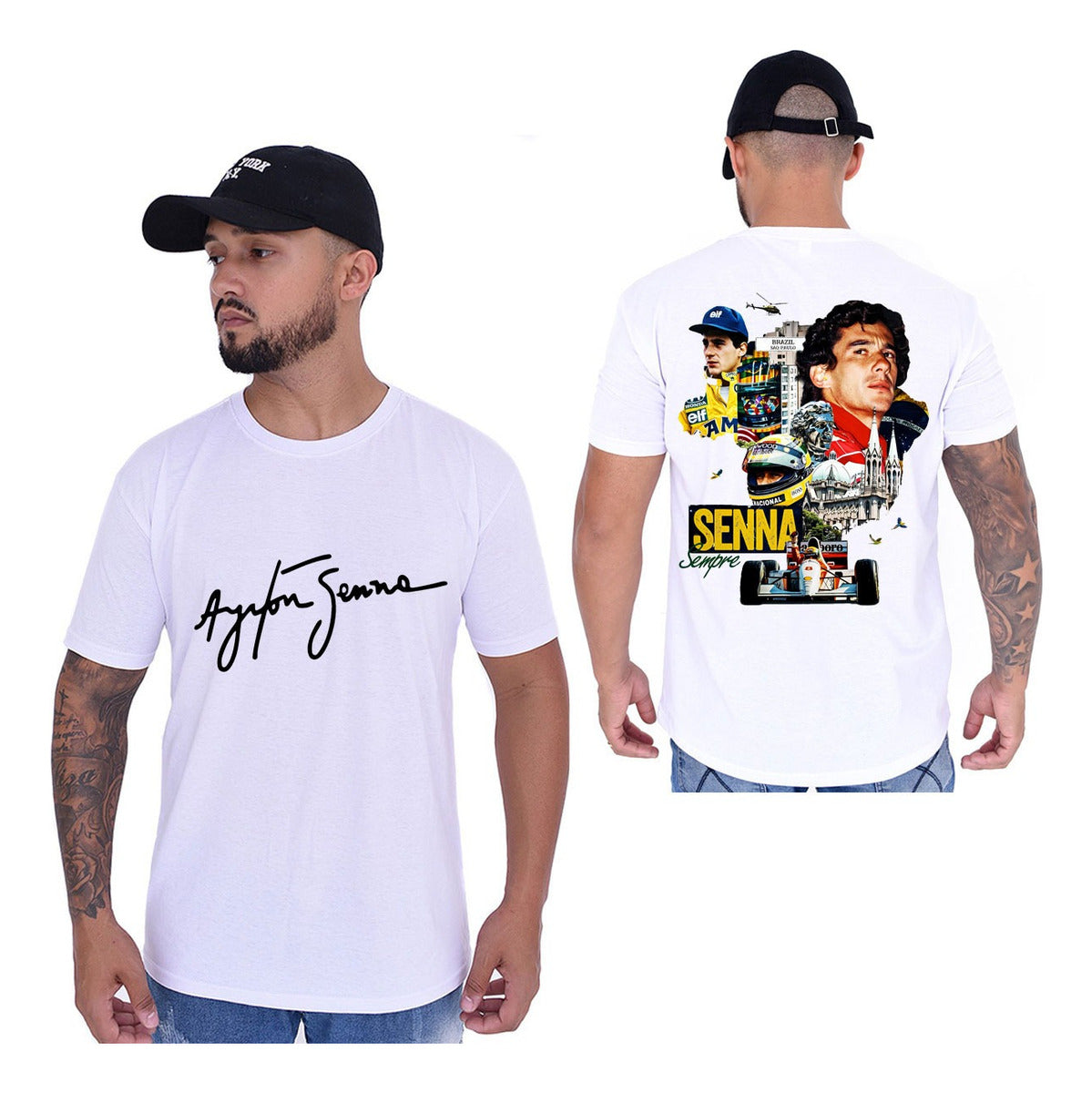 Camiseta Ayrton Senna Sempre Eterno Idolo Formula 1 Mundial